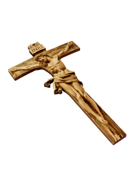 Krzyż drewniany grawerowany 3D - Krucyfiks